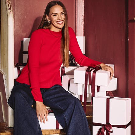 Girl with red sweater