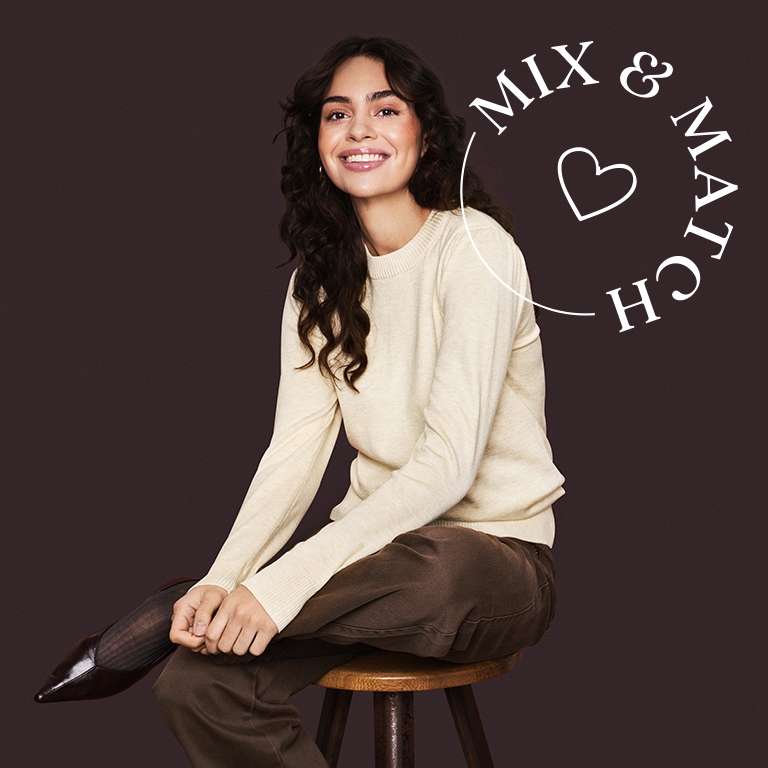 Two girls in a basic knits