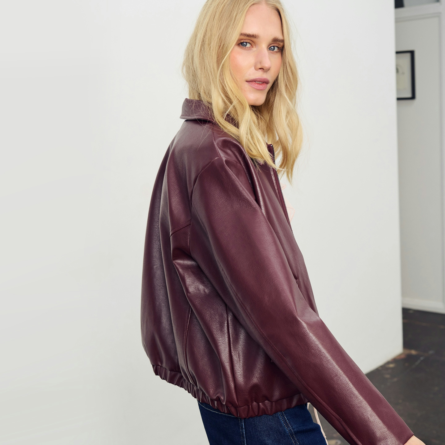 girl in short jacket